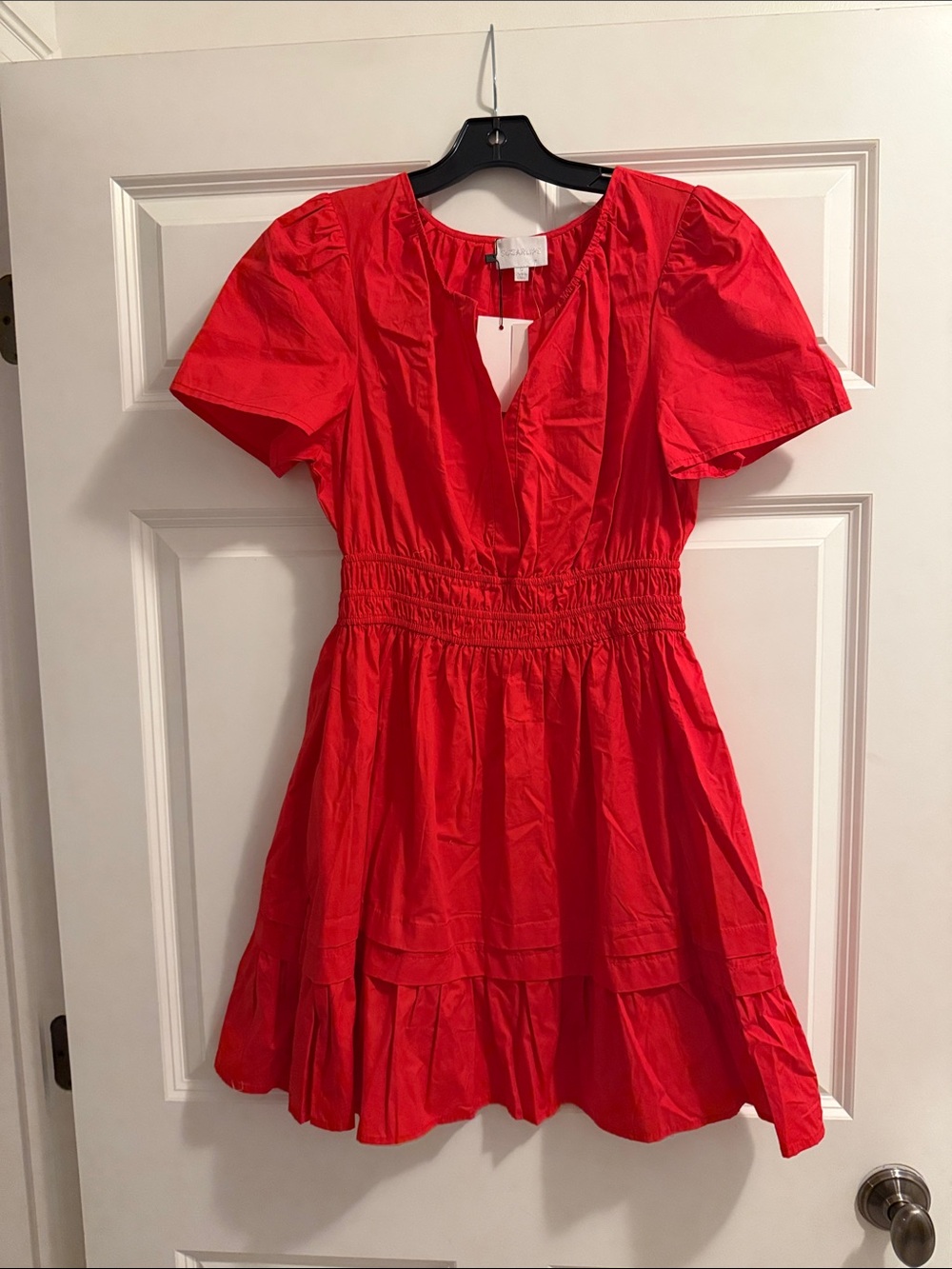 Sugarlips Red Short Sleeve Smocked Waist Mini Dress NWT!